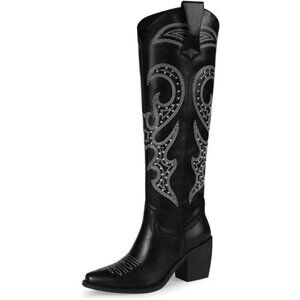 Cowboy Boots for Women Knee High, Cowgirl Boots Women - Zipper